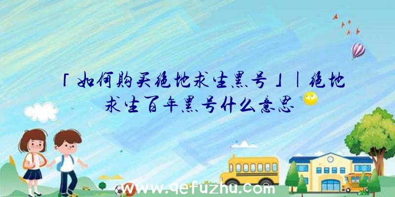 「如何购买绝地求生黑号」|绝地求生百年黑号什么意思